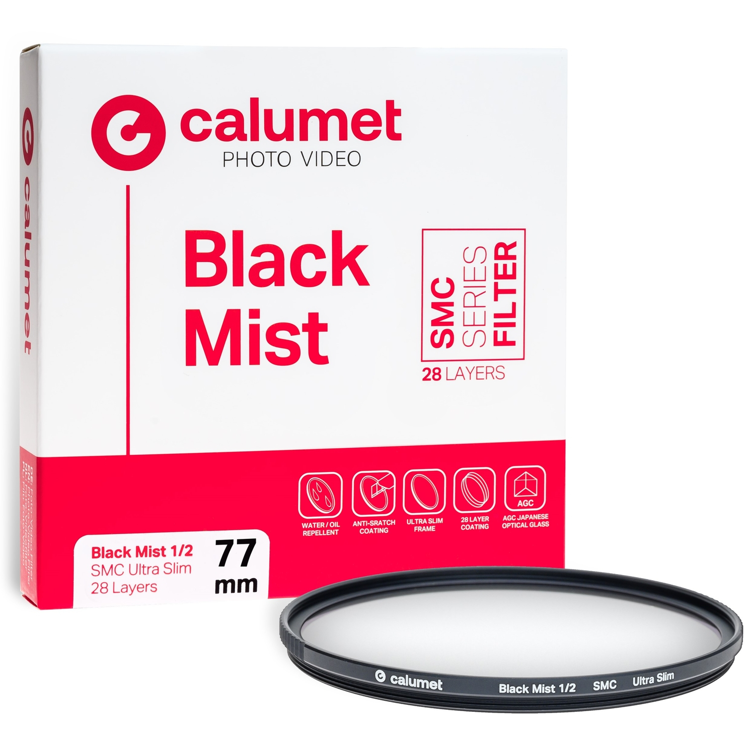 Calumet Black Mist 1⁄2 SMC 77mm Ultra Slim 28 Lagen Effektfilter 