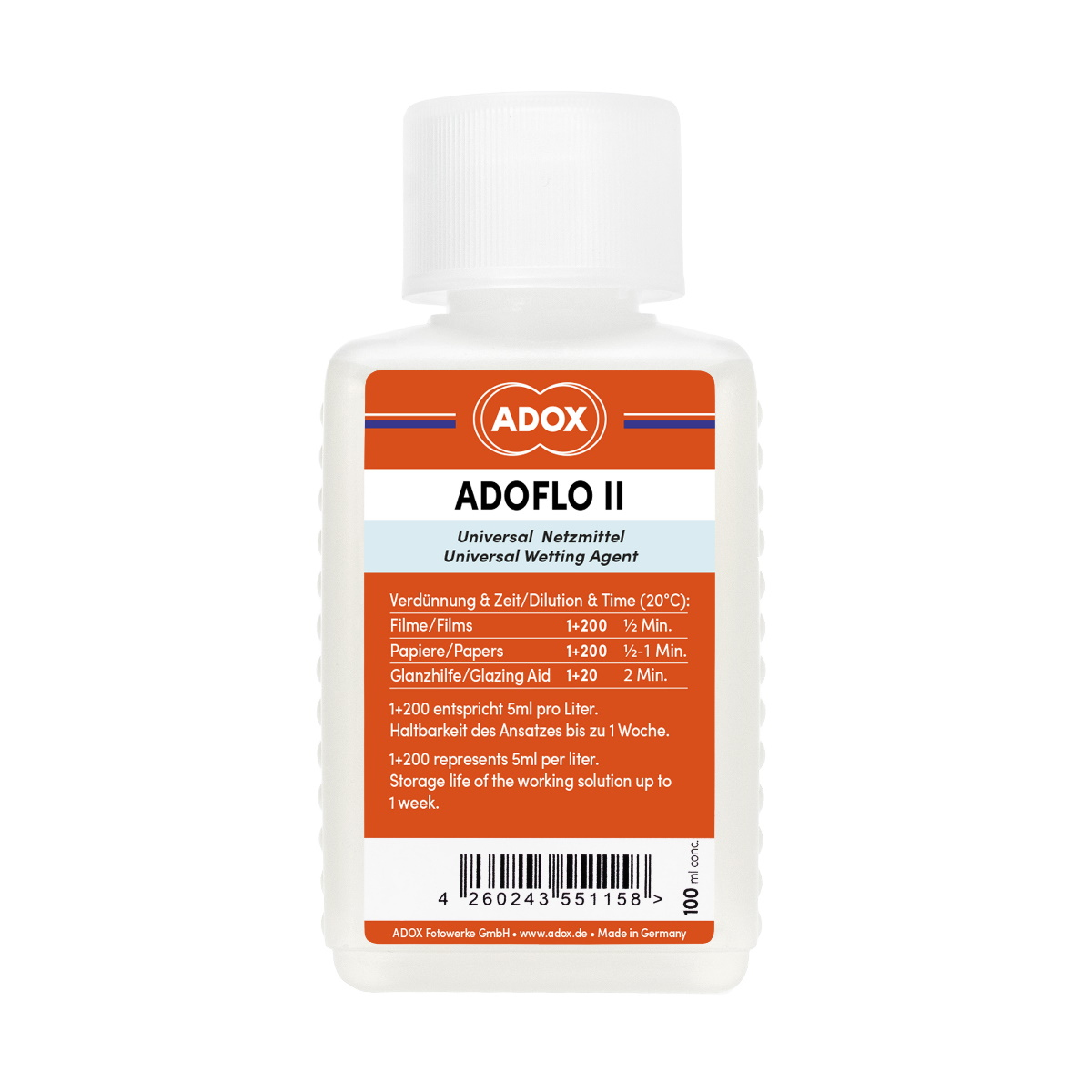 Adox ADOFLO II Netzmittel 100 ml Konzentrat 