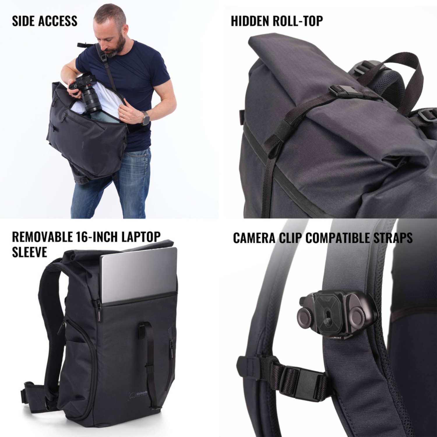 Shimoda Fotorucksack Side Street 28 Starter Kit anthrazit