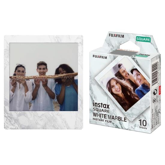 Fujifilm INSTAX square White Marble Sofortbildfilm mit 10 Aufnahmen