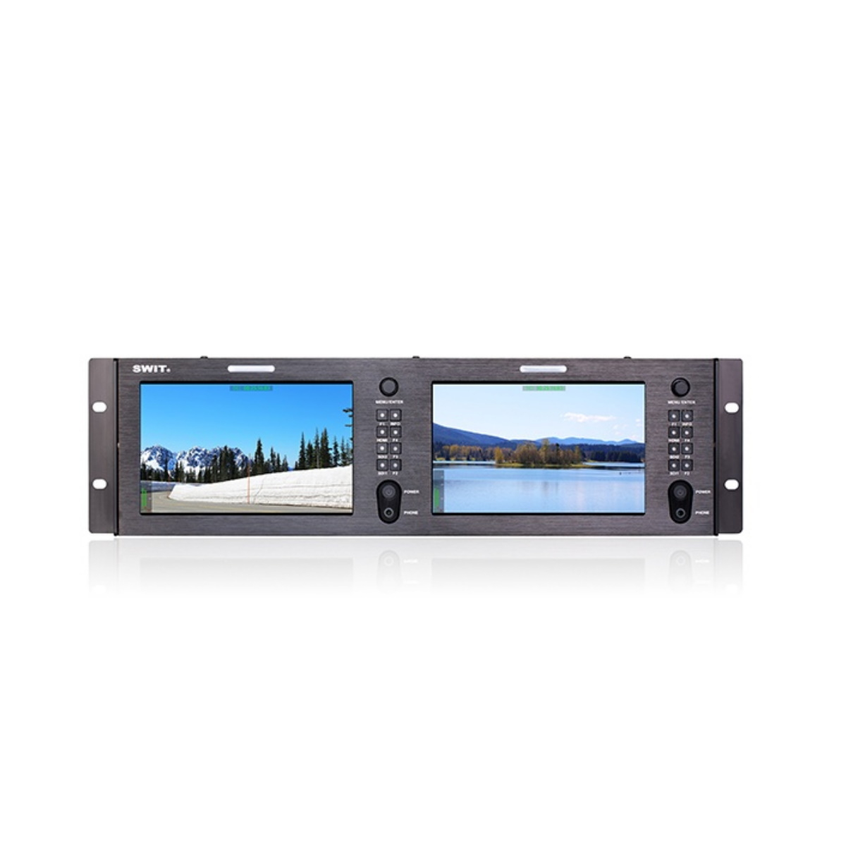 Swit Dual 7-Zoll FHD Rack LCD Monitor M-1073H