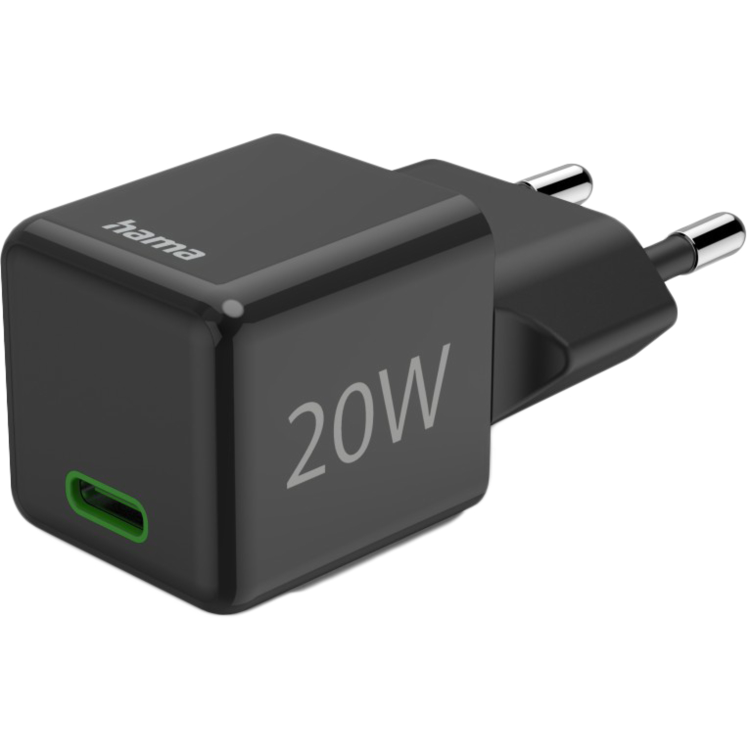 Hama Super-Mini-Schnellladegerät USB-C 20W schwarz