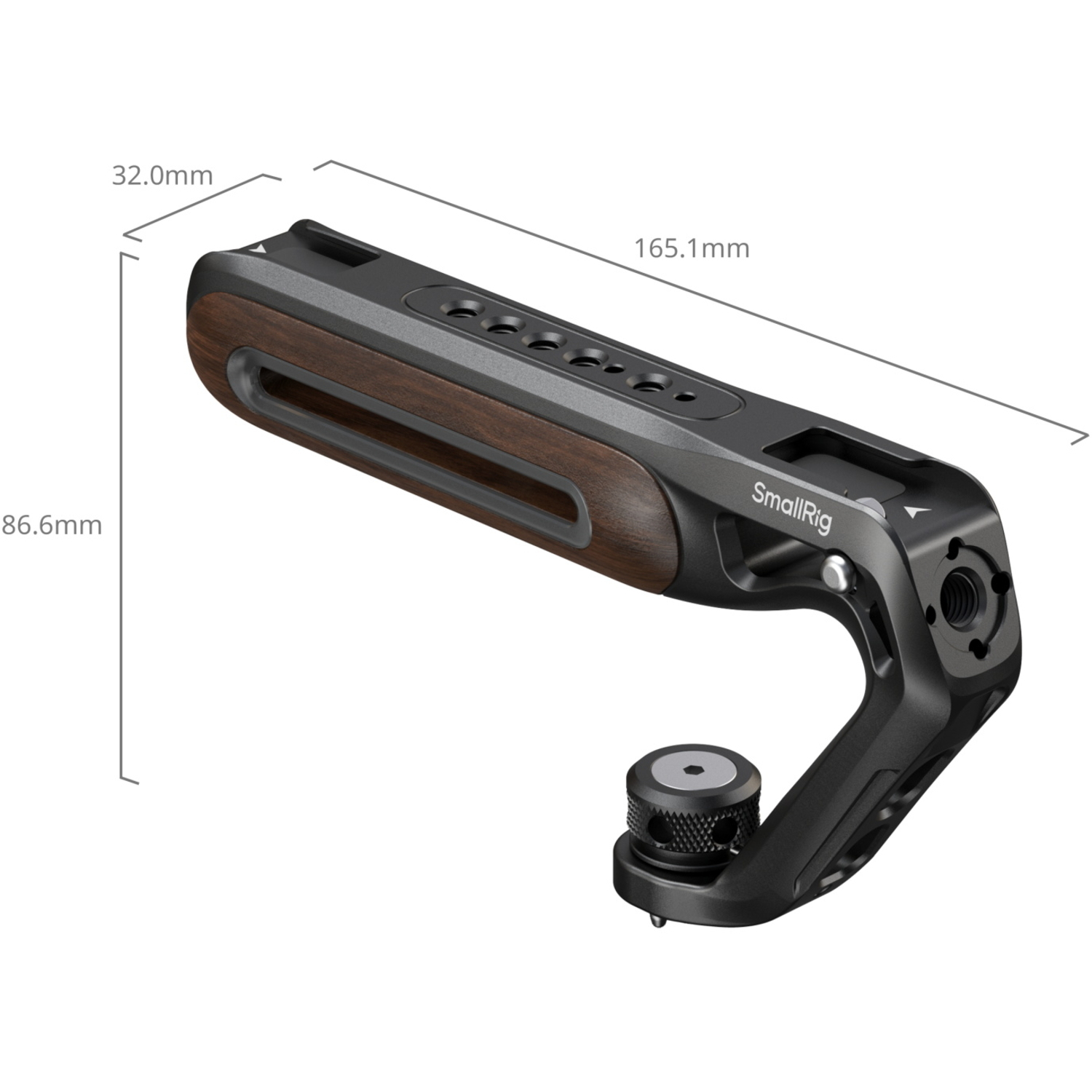 SmallRig Oberer Holzgriff mit 1/4"-20 und ARRI 3/8"-16 Fixierschraube 5252