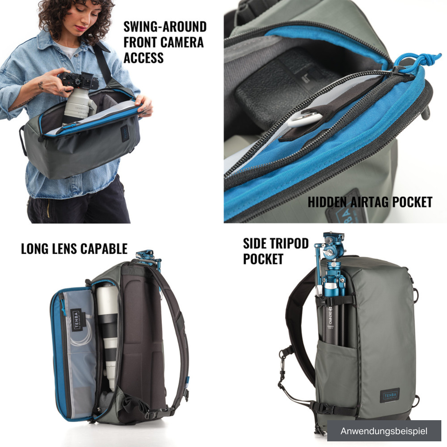 Tenba Fotorucksack Solstice v2 Sling Bag 16L grau