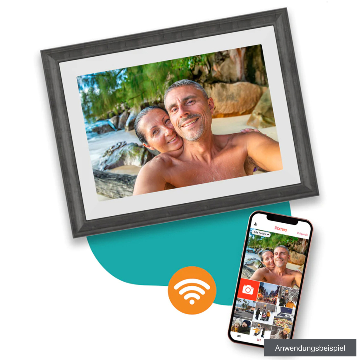 Pora&Co Digitaler Bilderrahmen WF-105T-BR 10" braun