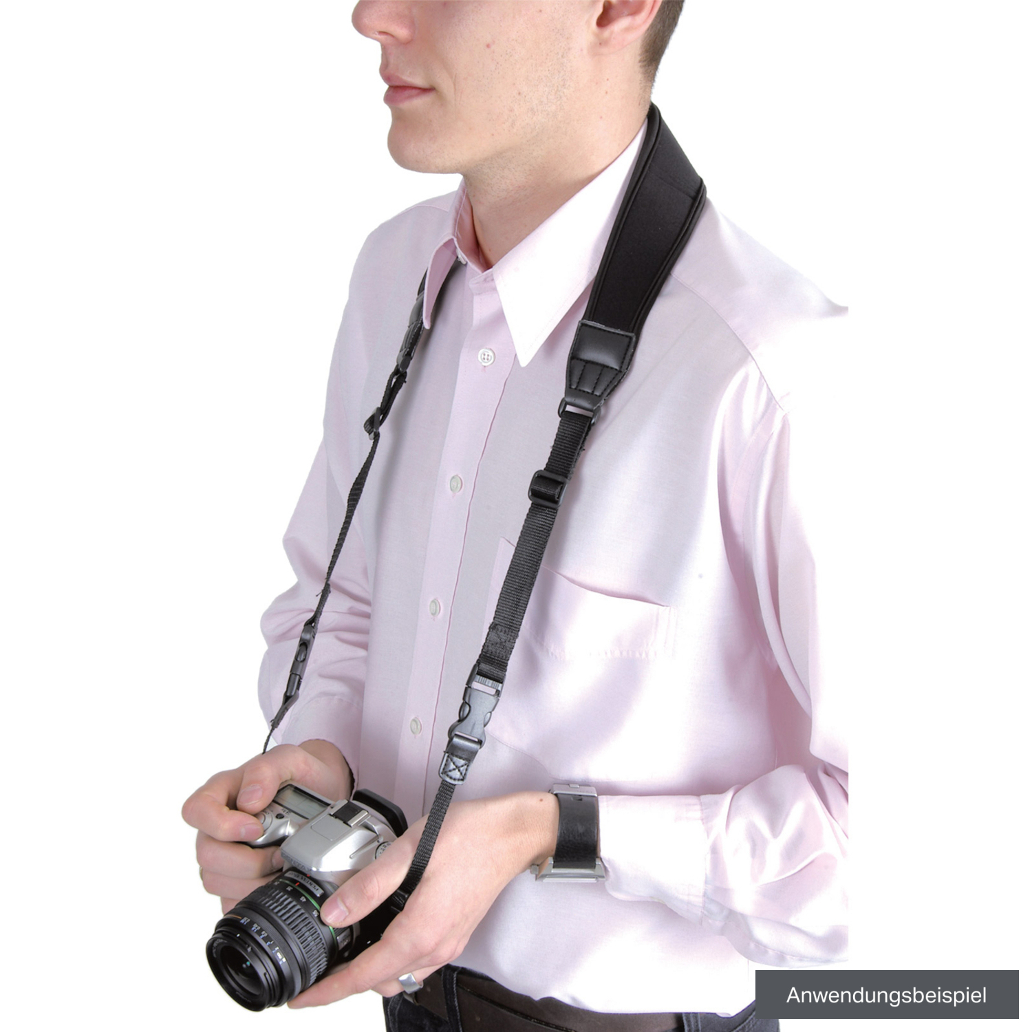 B.I.G. Kameragurt Neopren C-Form schwarz