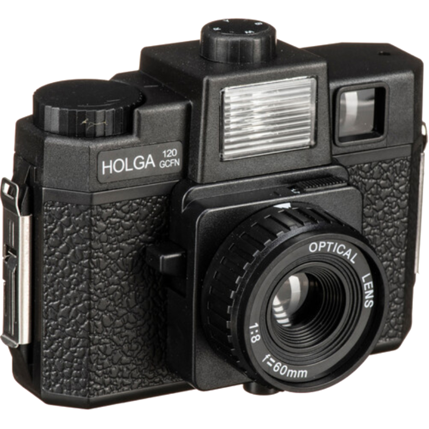Holga 120GCFN mit Schwarzweißfilm und Batterie