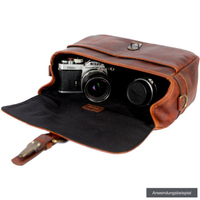 Bronkey Leder-Kameratasche Paris cognac