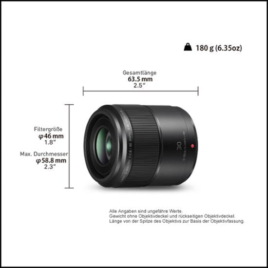 Panasonic LUMIX G Makro 30mm F2.8 Asph. OIS für MFT-Mount