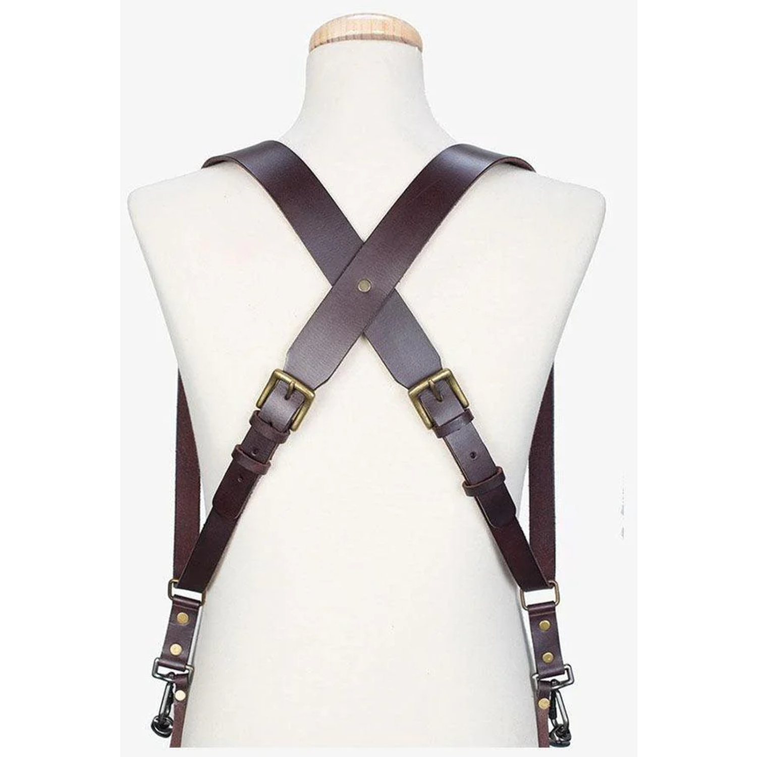 Bronkey Doppel-Kameragurt Berlin #702 Leder Large braun