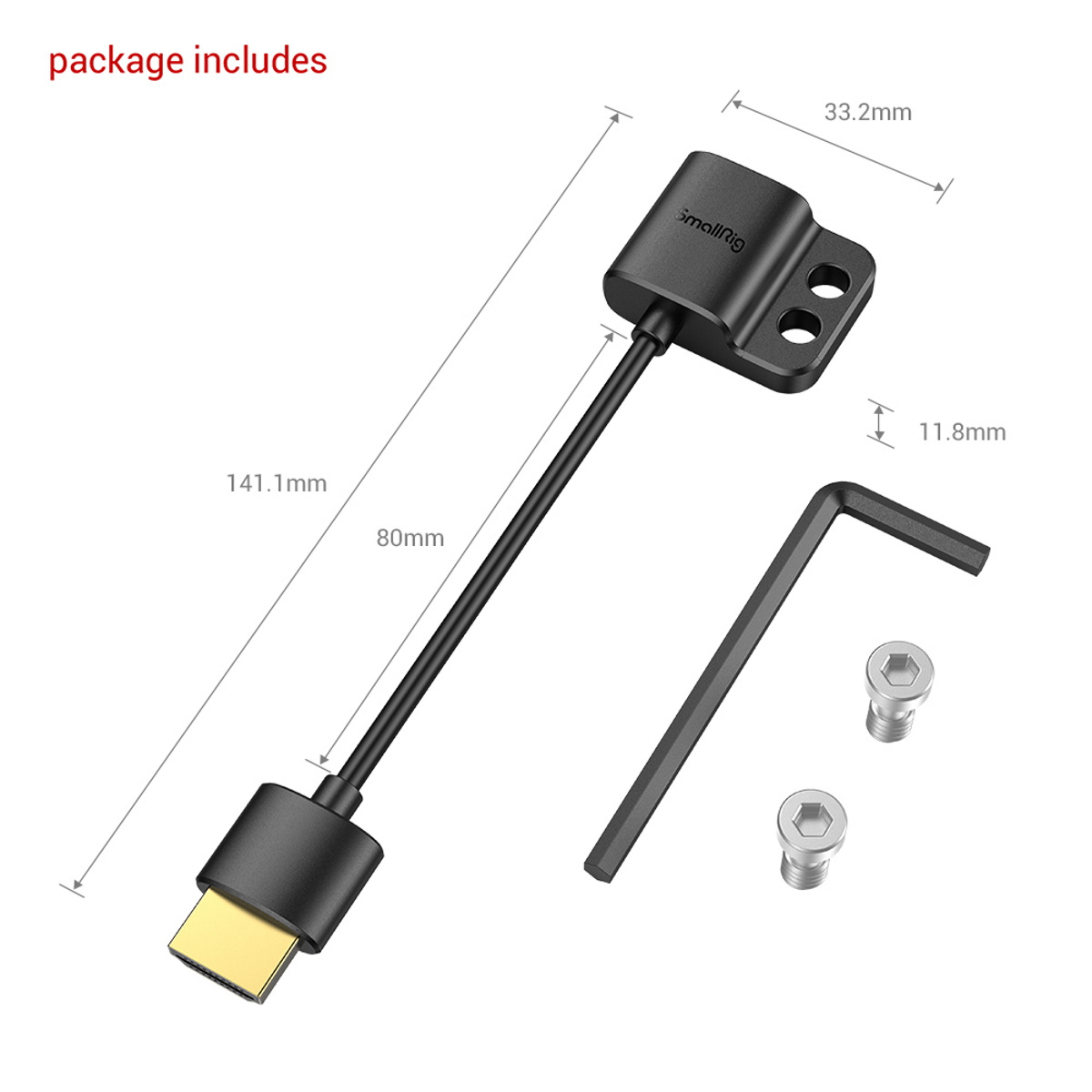 SmallRig Ultra Slim 4K-Adapterkabel (A bis A) 3019