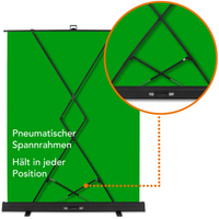 Walimex pro Hintergrund Roll-up Panel 165 x 220cm grün