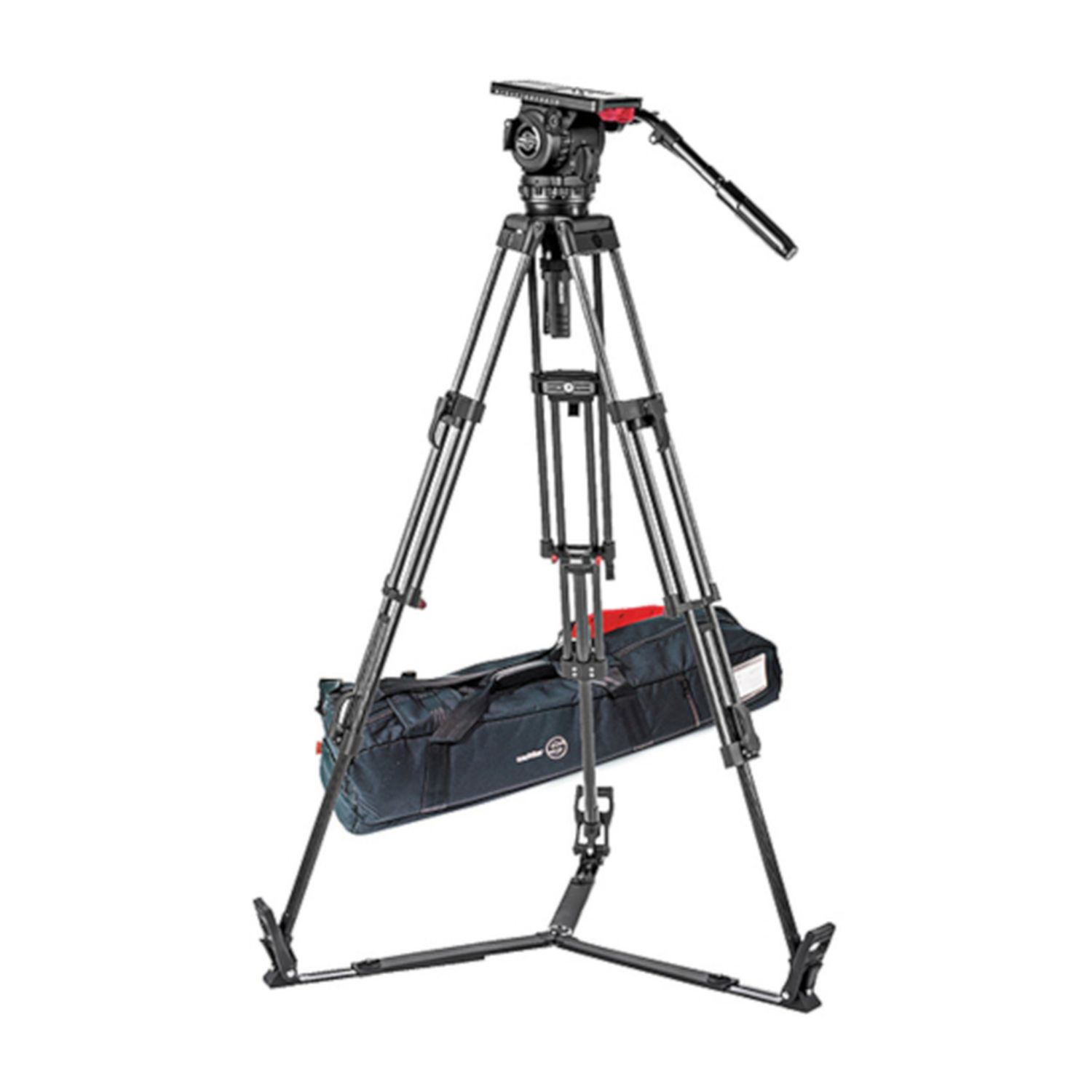 Sachtler SAC1862S2 System Video 18 Kohlefaser mit Stativkopf, ENG 2 CF-Stativ, Bodenspinne und Tasche
