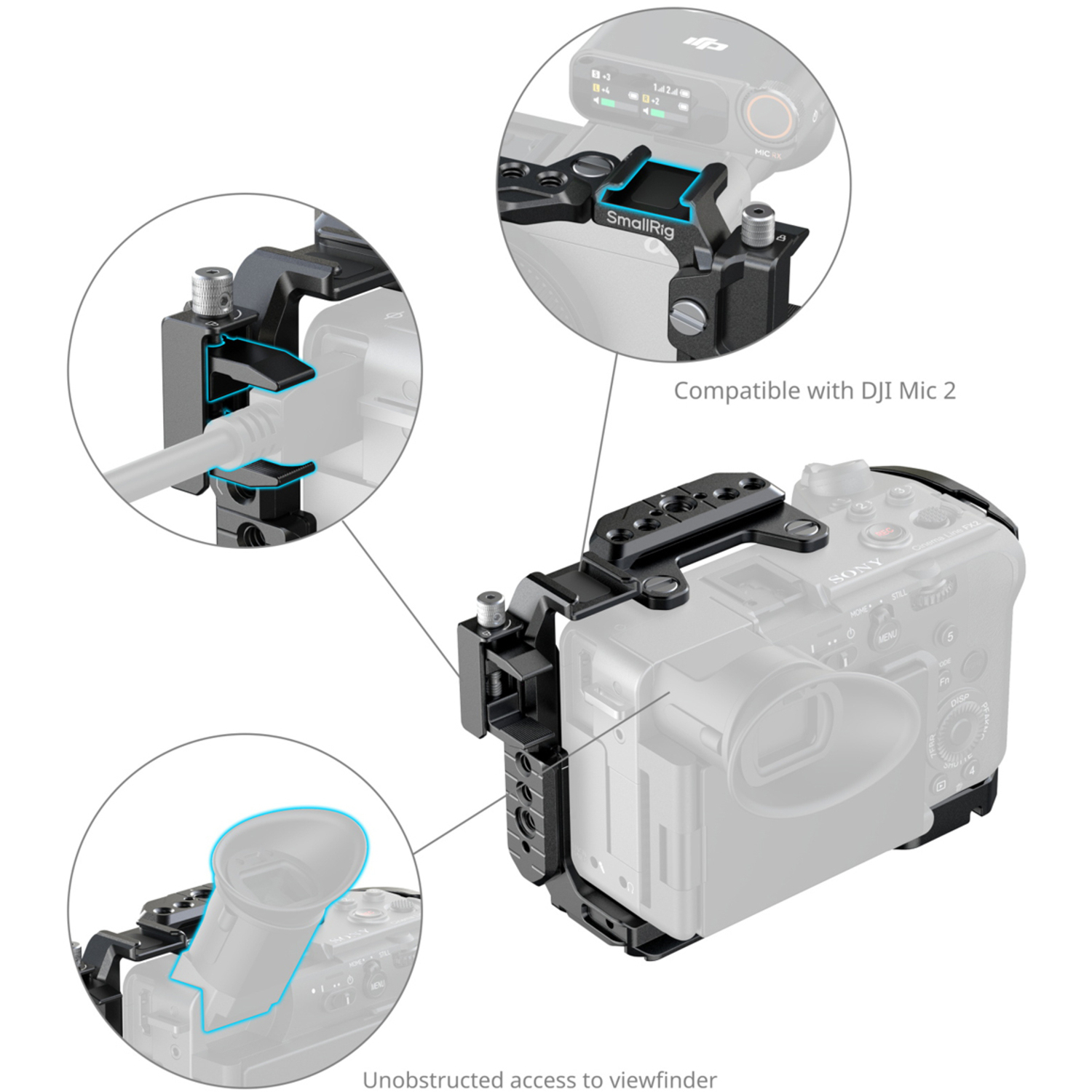 SmallRig Advanced Cage Kit mit Akkuplatte 5590 für Sony FX2