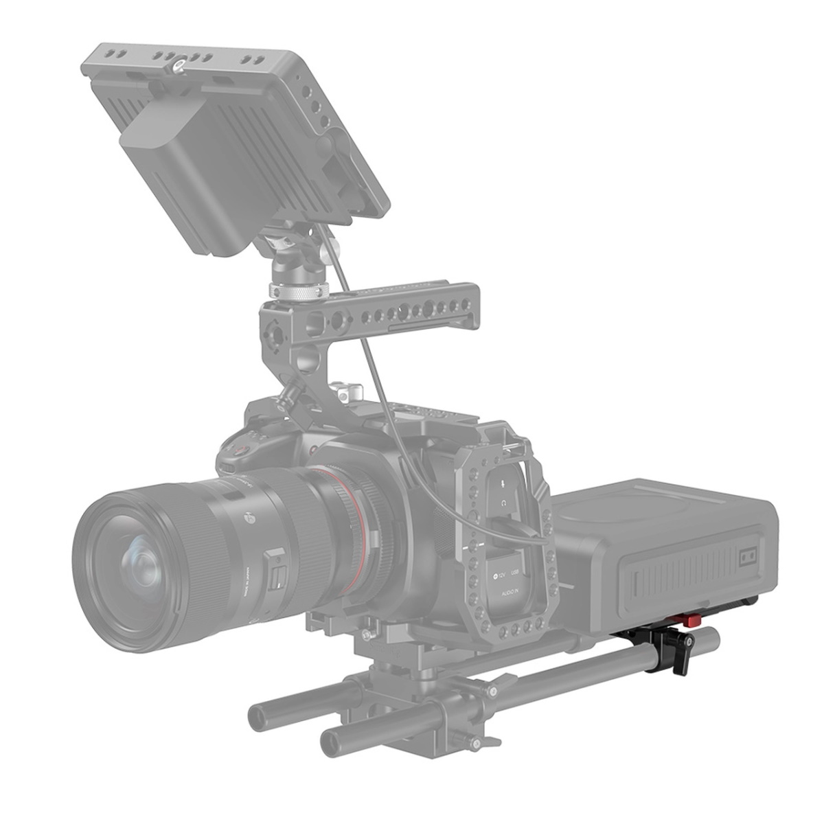 SmallRig 3016 V Mount Batterieplatte mit Dual 15mm Rod Clamp