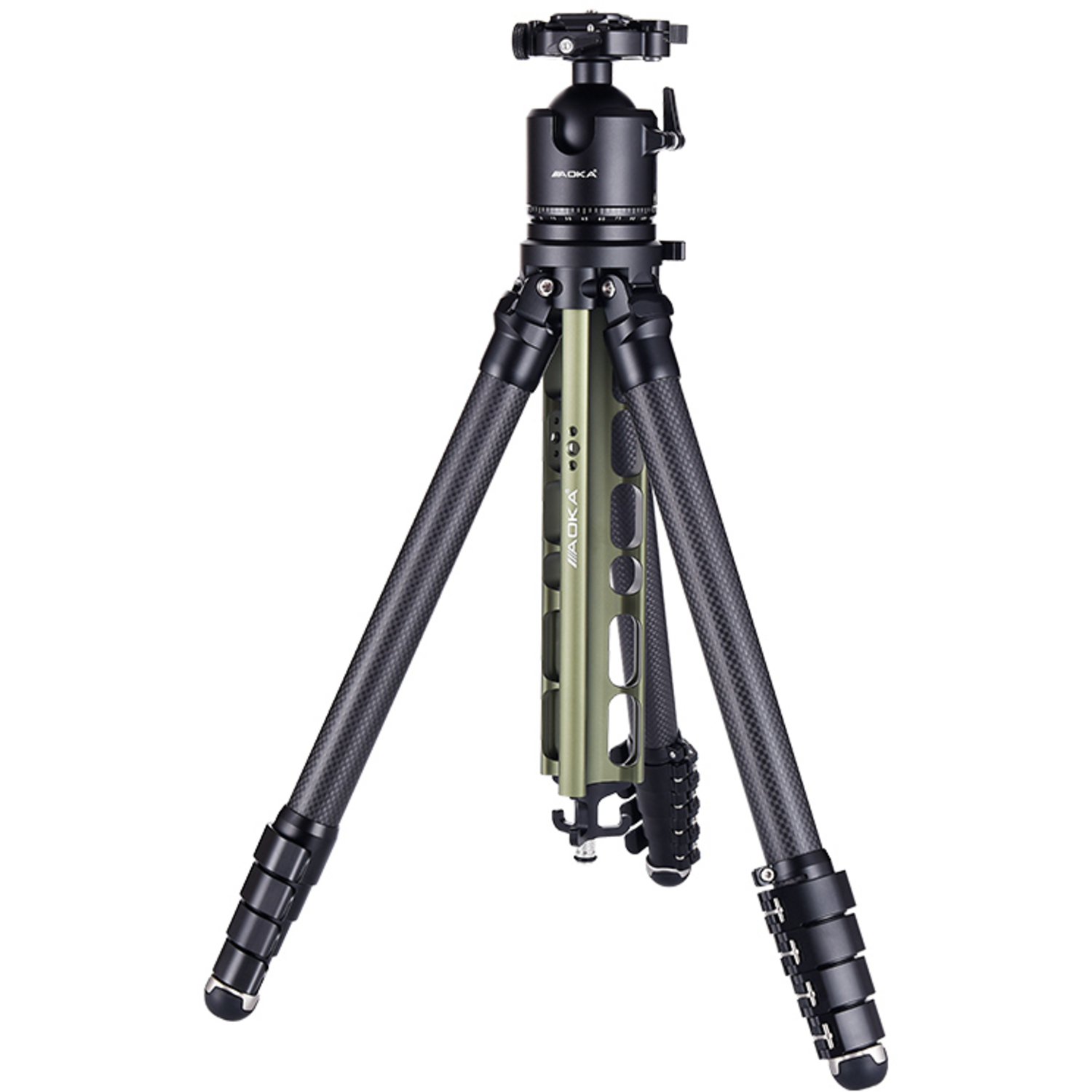 AOKA Carbonstativ TS-255C mit Kugelkopf DH-45 grün