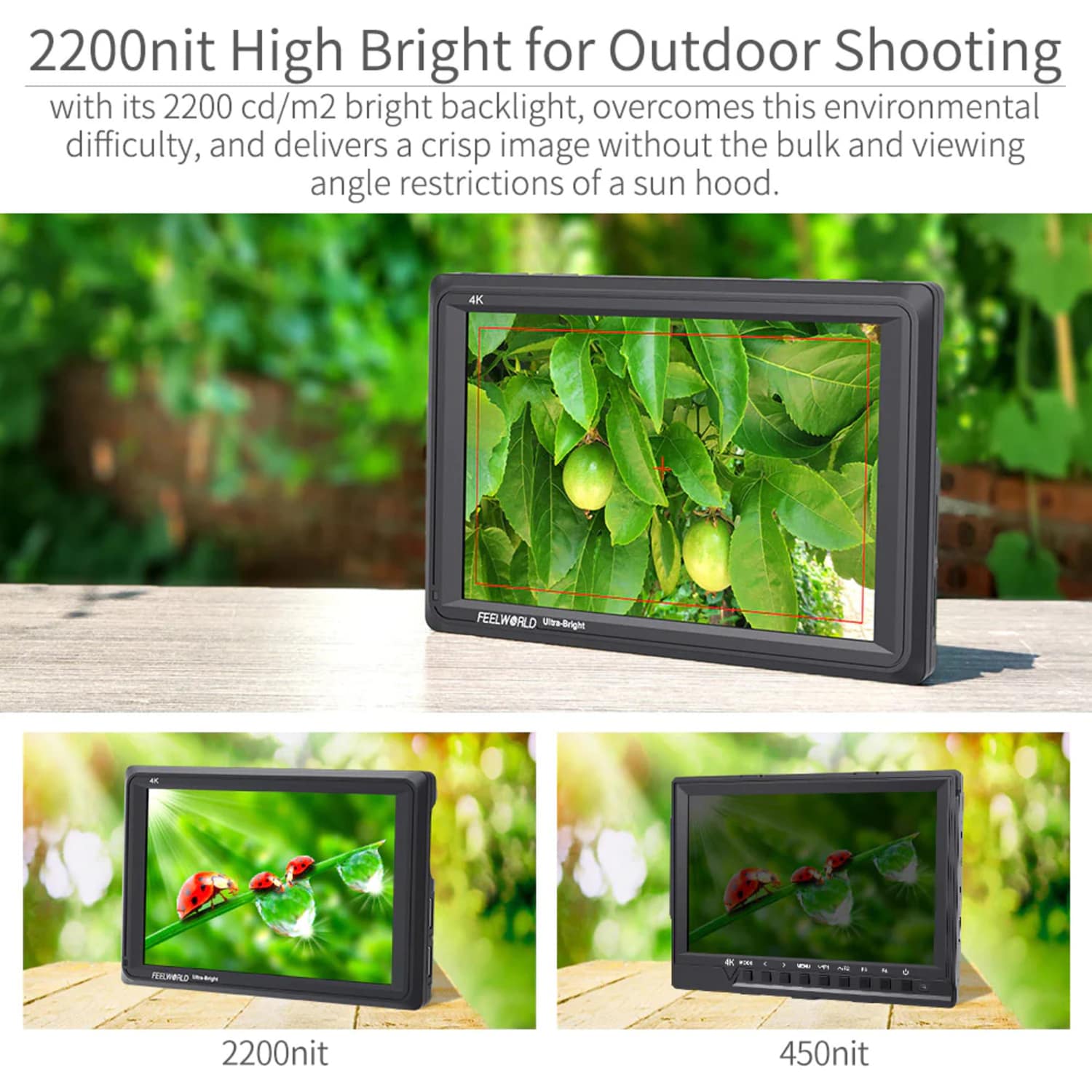 Feelworld FW279 7 Zoll Ultra Bright Fieldmonitor 4K HDMI