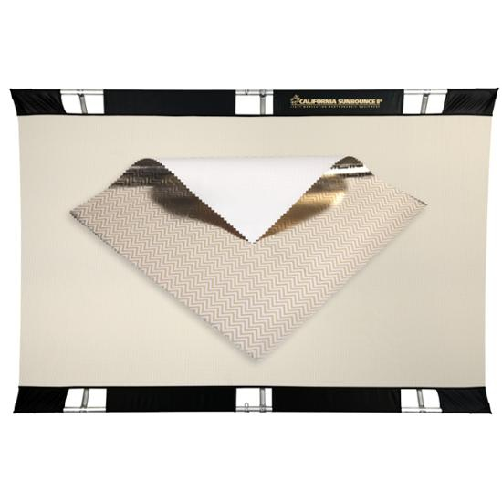 Sunbounce SUN-BOUNCER PRO KIT Zebra Gold Silber - Rückseite Weiss (nahtlos)