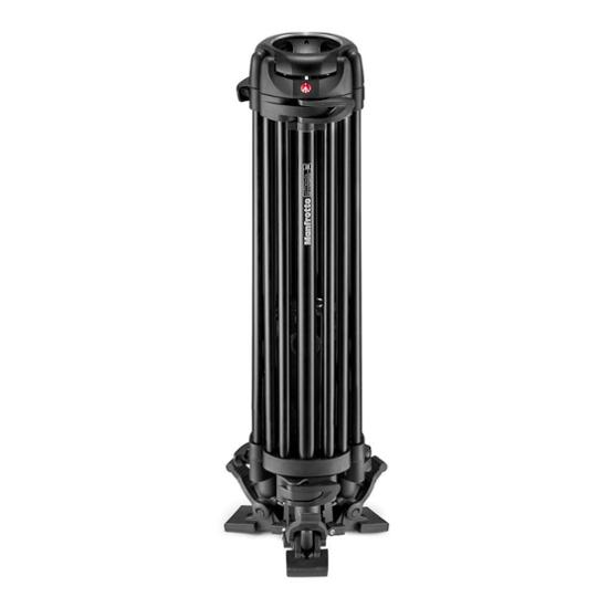 Manfrotto Alu Doppelrohr-Videostativ mit Bodenspinne