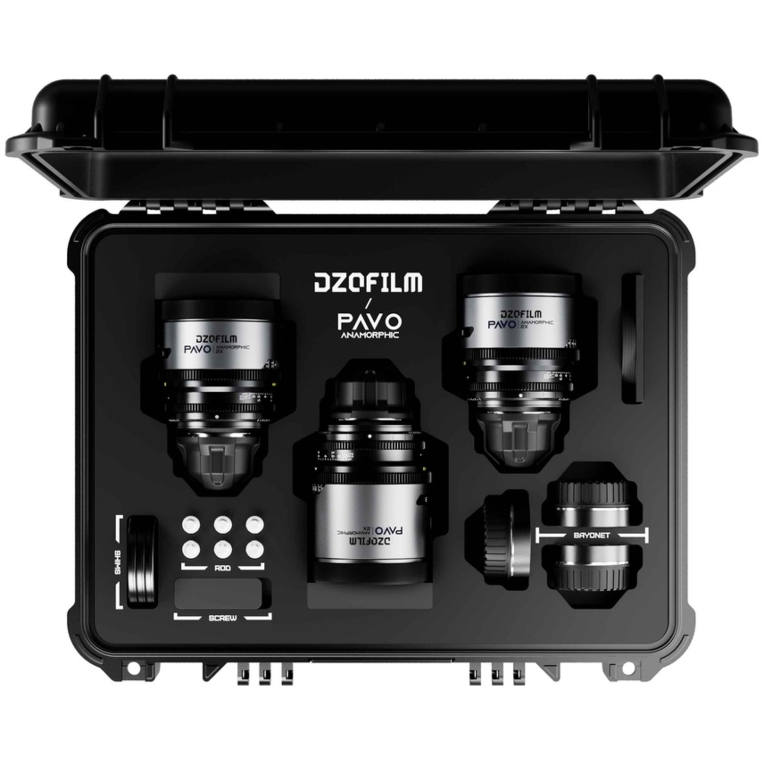DZOFILM PAVO 2X ANAMORPHIC 3-Lens Kit 32/55/100mm T2.1/T2.4 Blue Coating für PL/EF-Mount