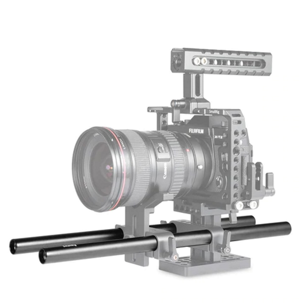 SmallRig 1053 15mm Schwarz Aluminiumlegierung Rod 12", 2er-Pack