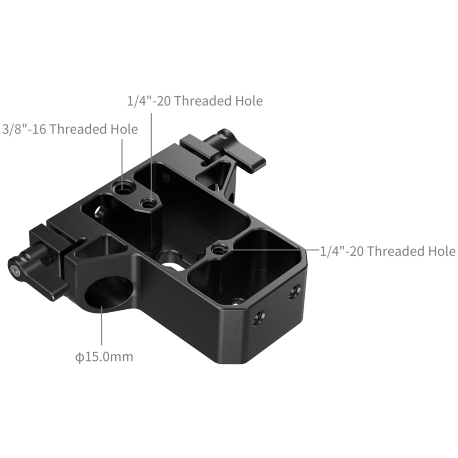 SmallRig Untere Montageplatte mit doppelter 15mm Stangenklemme 5609 