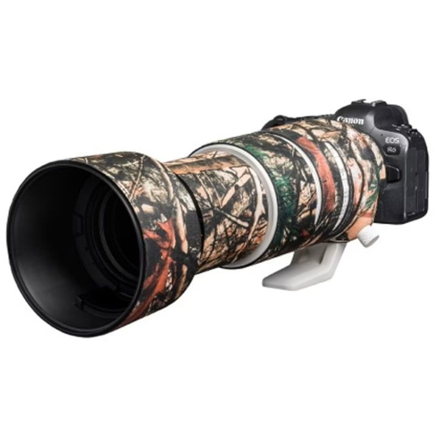 easyCover Lens Oak Objektivschutz für Canon RF 100-500mm F4.5-7.1L IS USM Wald Camouflage