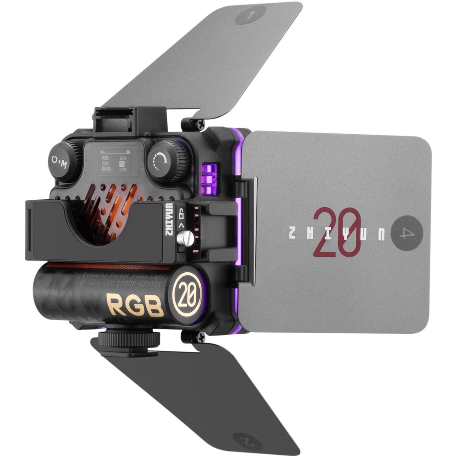 Zhiyun Fiveray M20C Combo RGB LED Leuchte und Zubehör