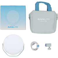 Nanlite Full-Color Multifunktions-Flächenleuchte miro 30c mintblau