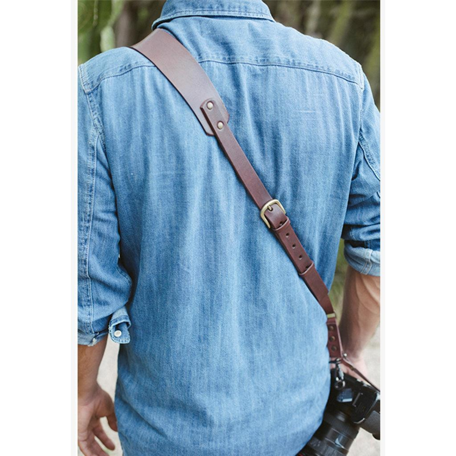 Bronkey Kameragurt Tokyo #602 Sling Large Leder braun