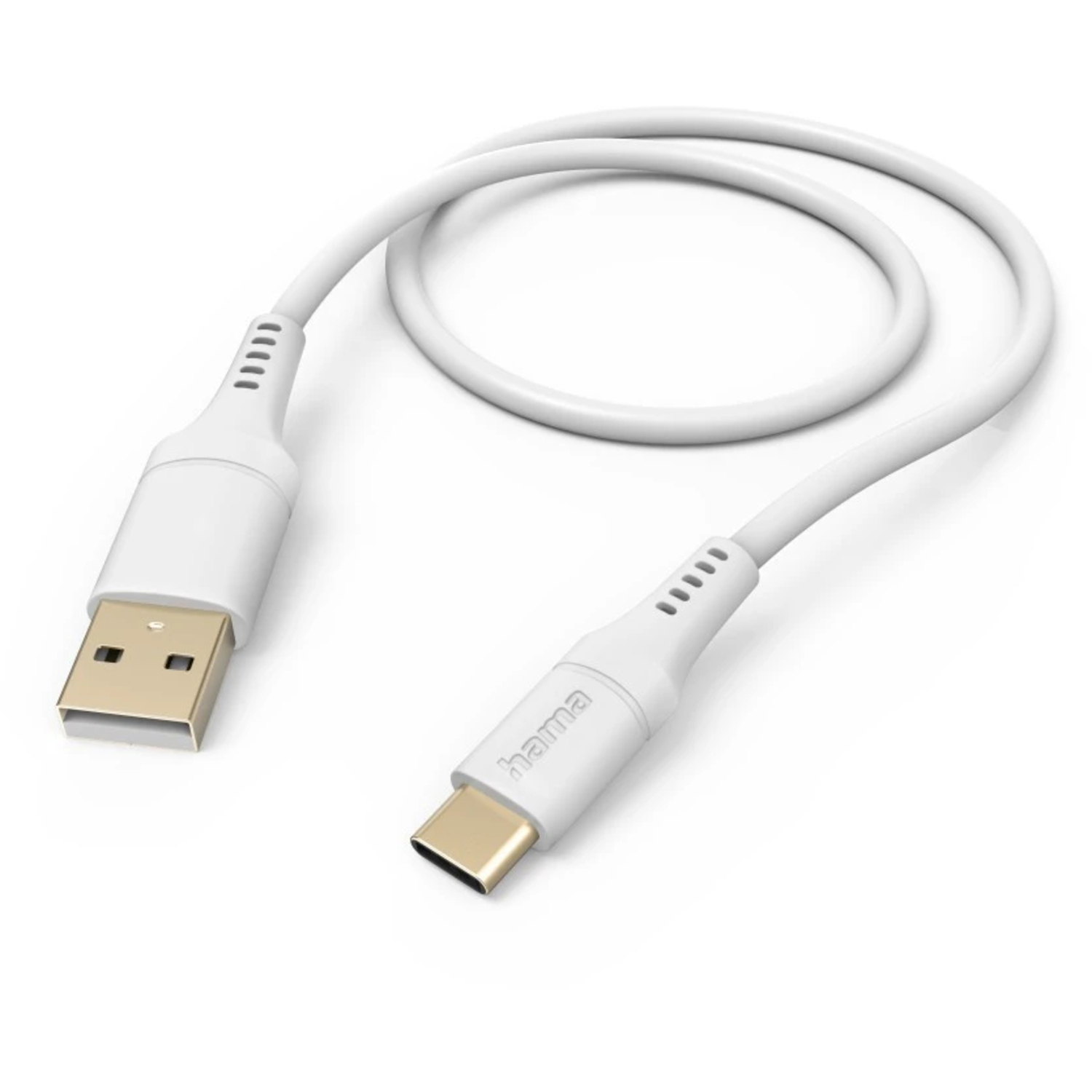 Hama Ladekabel "Flexible" USB-A-USB-C 1,5m Weiß