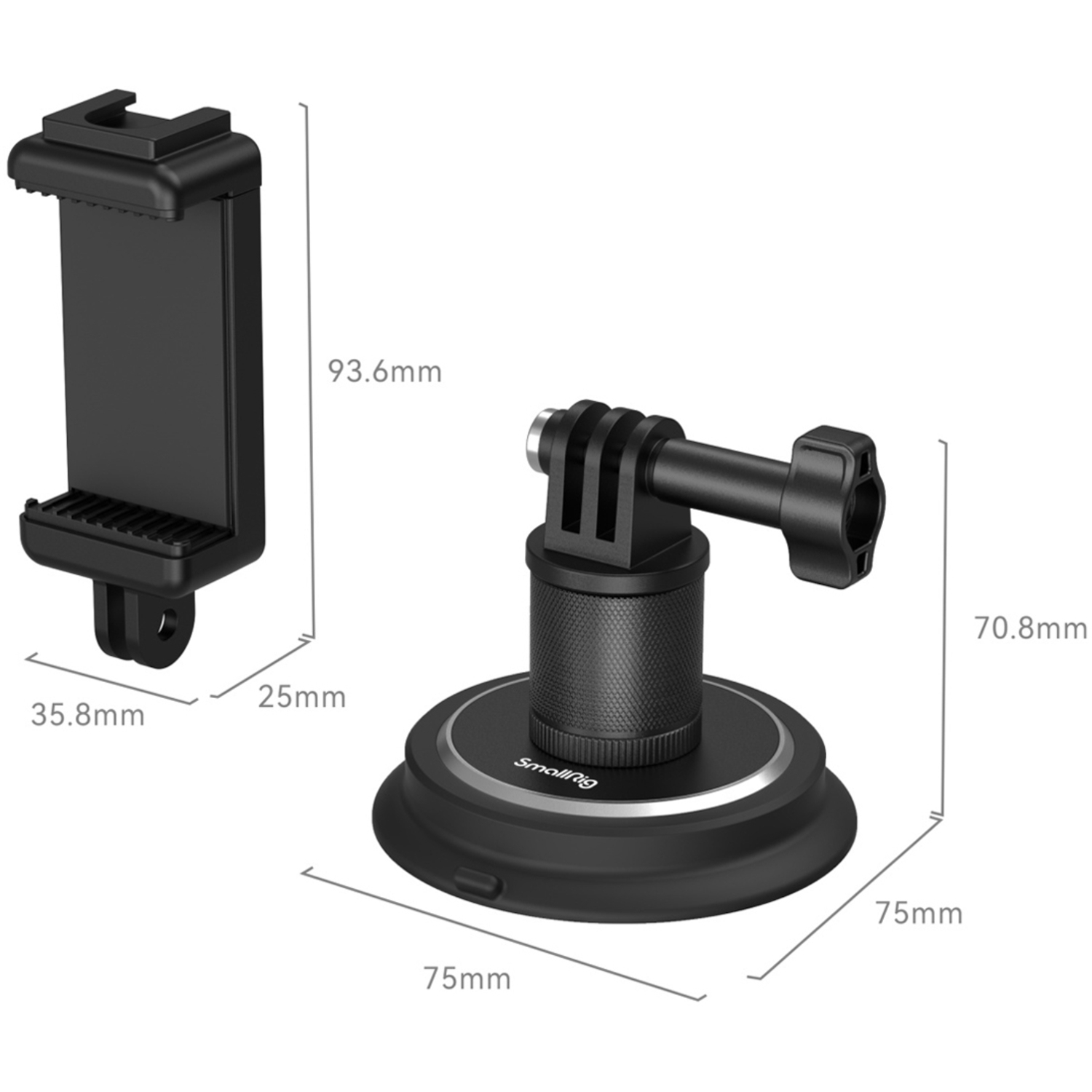 SmallRig Saugnapf-Montagehalterung 4347 für Actioncams