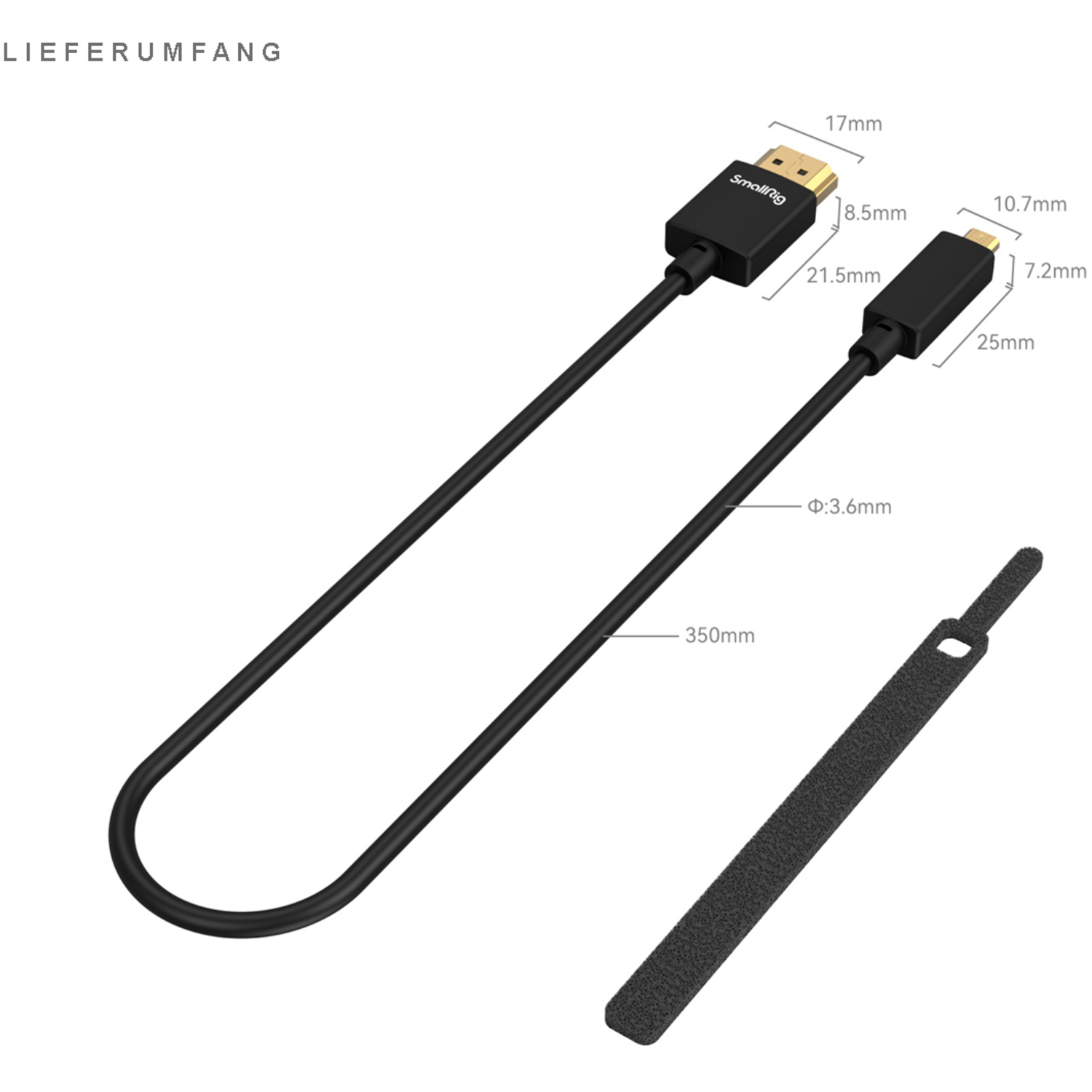 SmallRig 3042B Ultra Slim 4K HDMI Kabel (D auf A) HDMI-Kabel