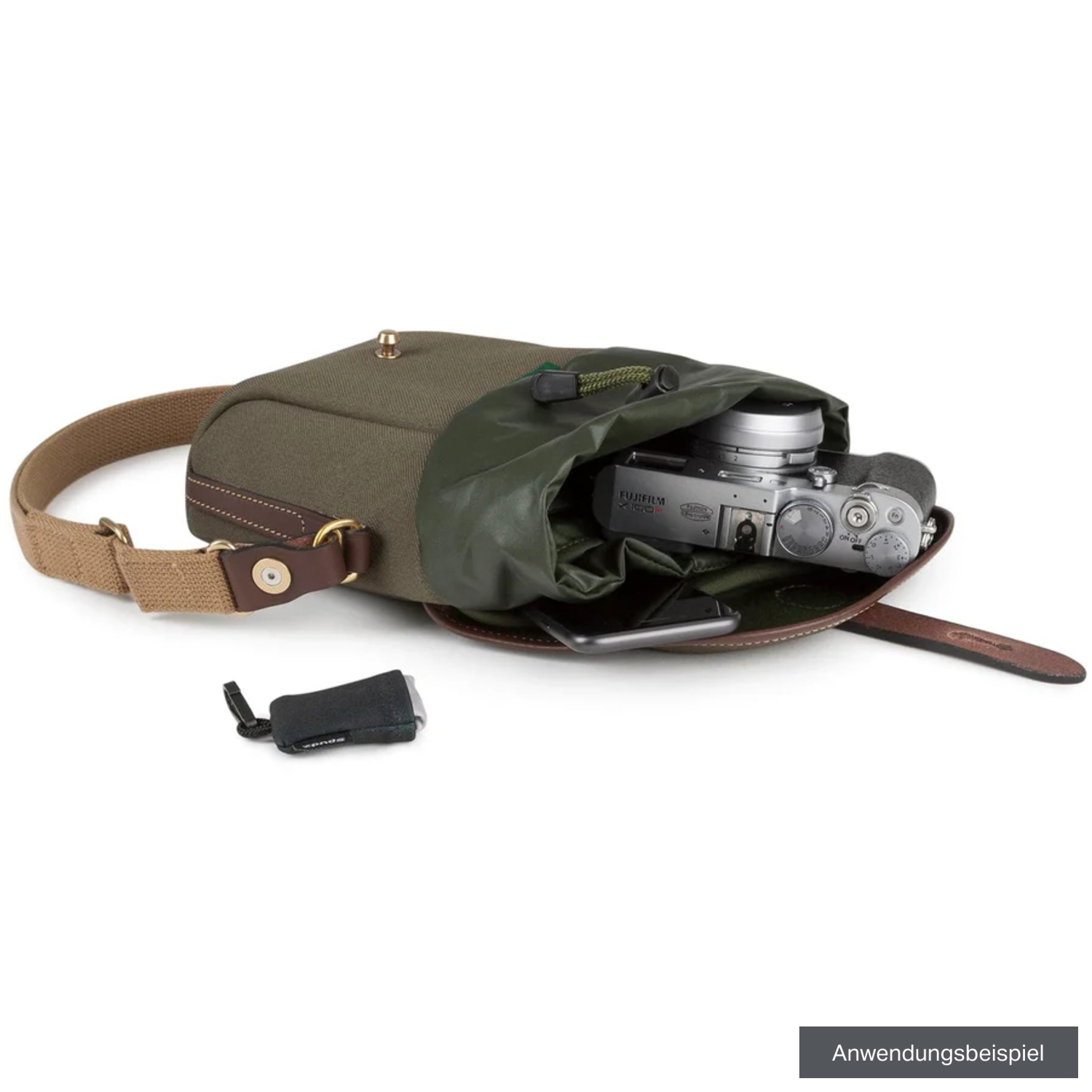 Billingham Fernglastasche Galbin 8 Sage Fibrenyte/Chocolate 