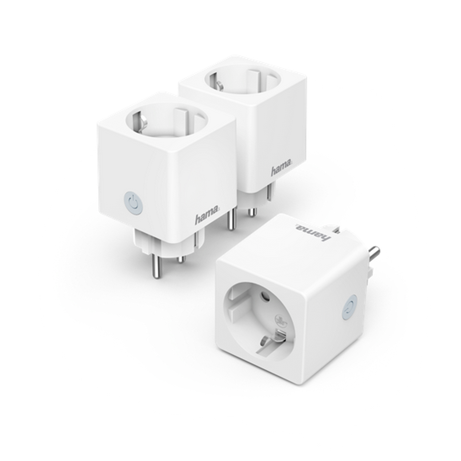 Hama WiFi-Steckdose klein und quadratisch 3680 W 16A 3er-Pack 