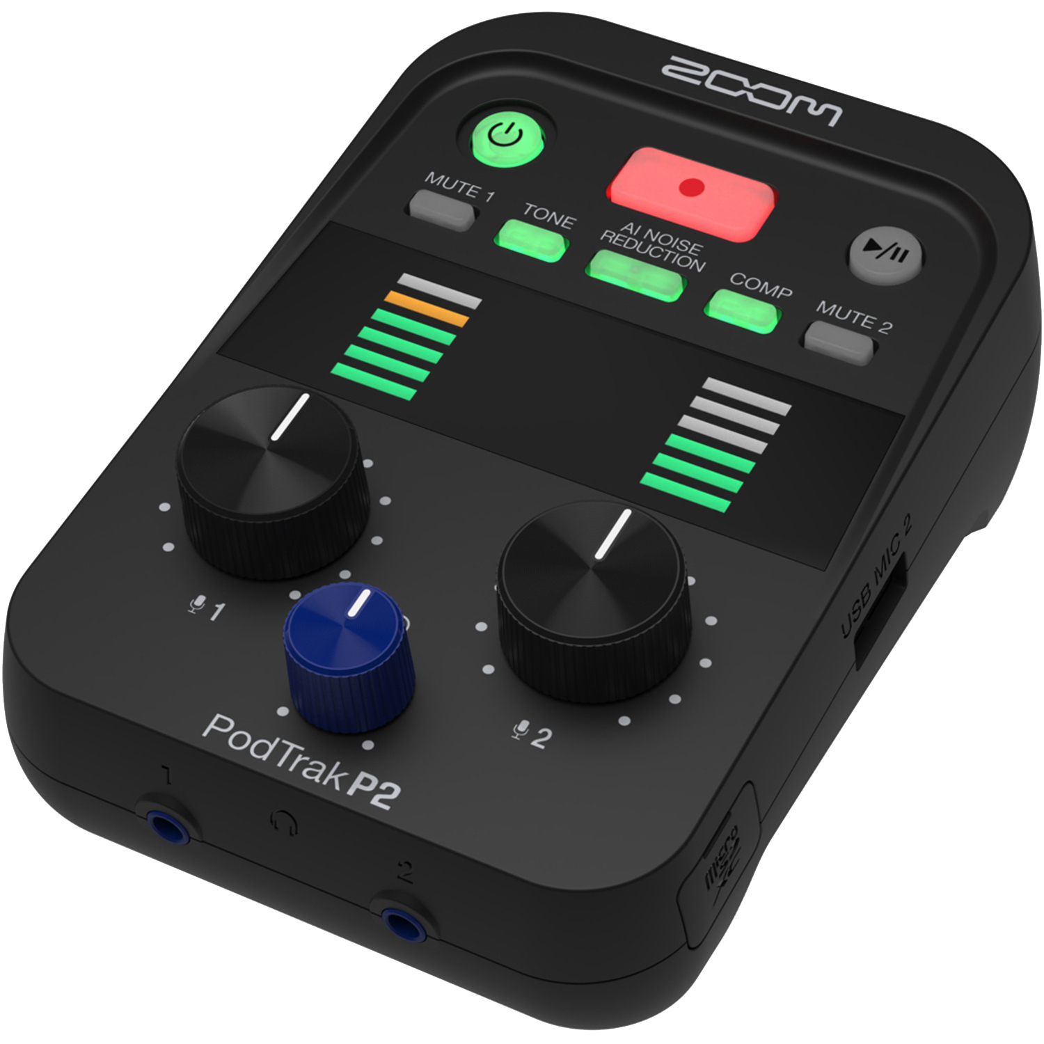 Zoom PodTrak P2 Podcaster Recorder