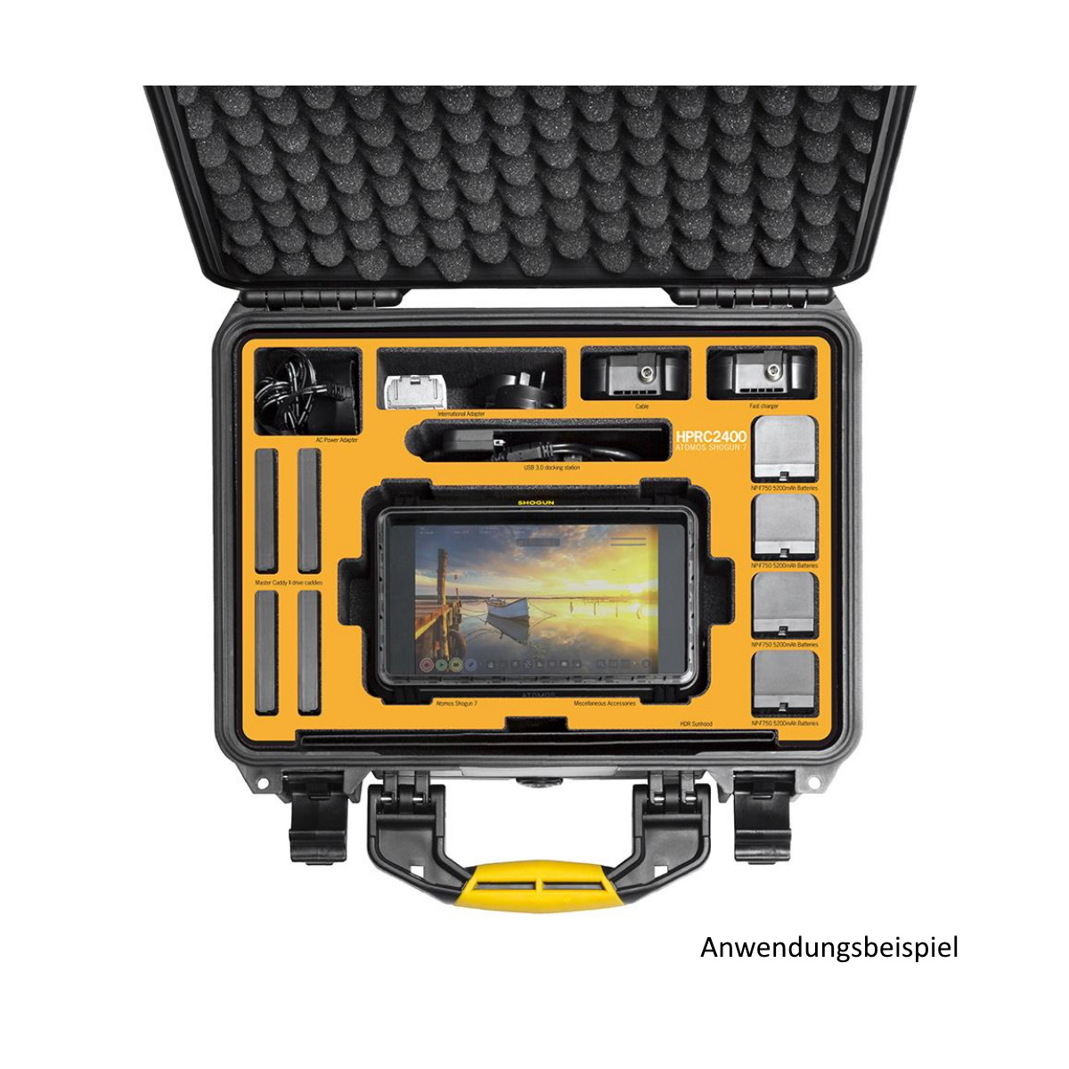 HPRC Koffer HPRC2400 für Atomos Shogun 7" und Zubehör