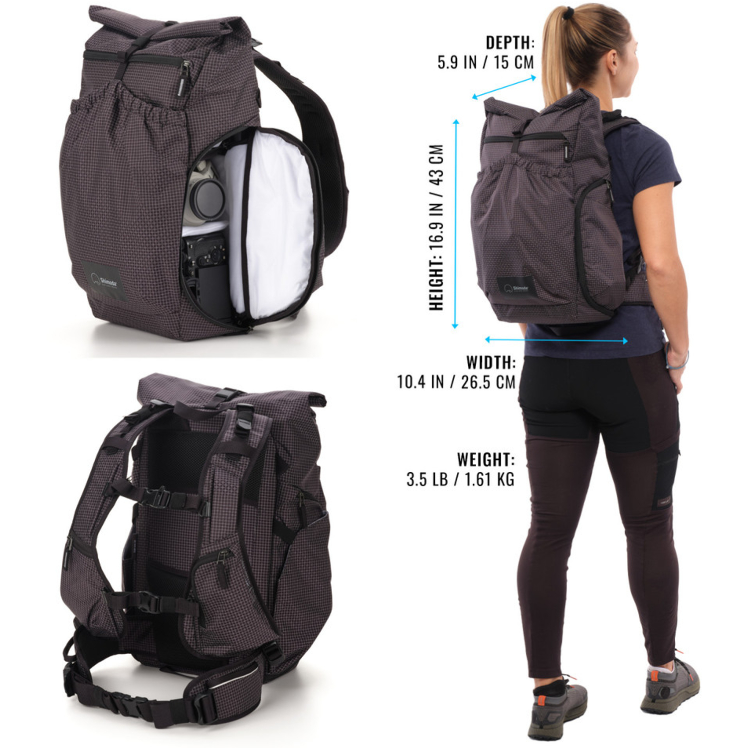 Shimoda Side Lite 22 Damen Starter Kit Schwarz/Weiß