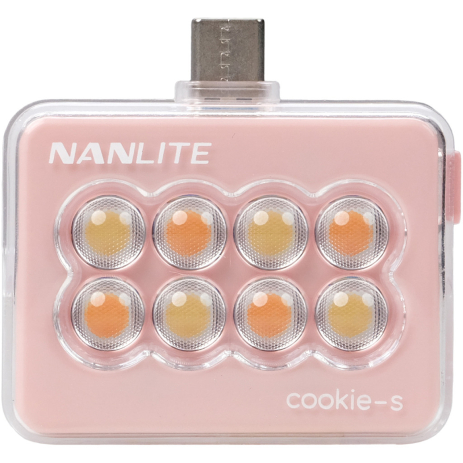 Nanlite Mini-Smartphone-Leuchte cookie-s rechteckig coral pink