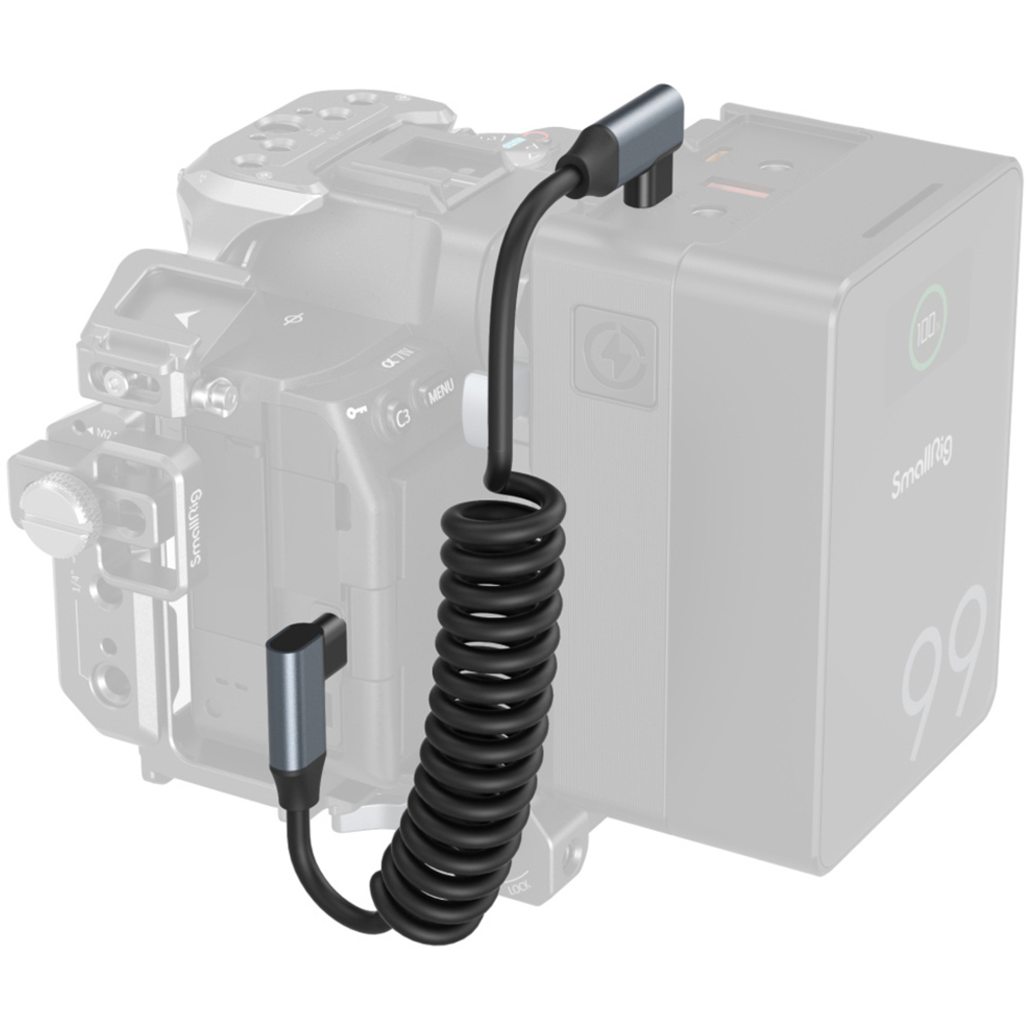 SmallRig USB-C-zu-USB-C-Spiralkabel 4793 35cm