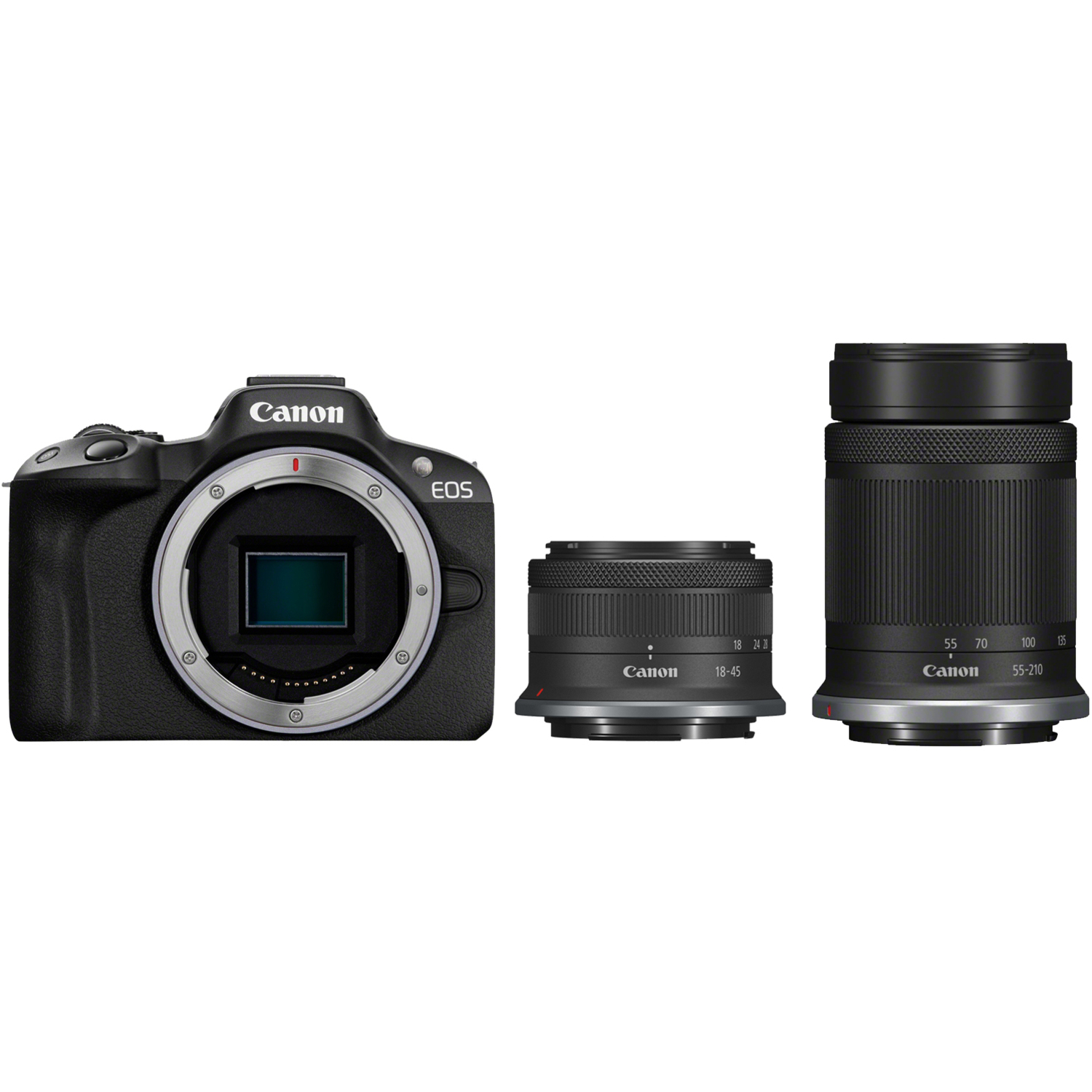 Canon EOS R50 mit RF-S 18-45mm F4.5-6.3 IS STM und RF-S 55-210mm F5-7.1 IS STM