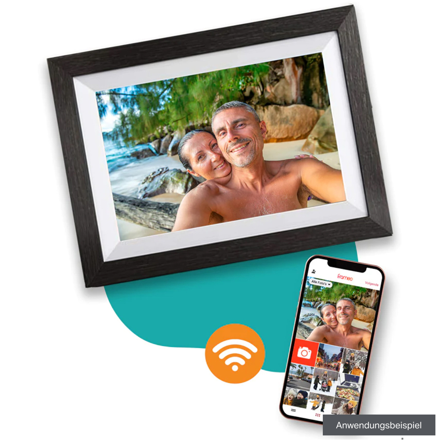 Pora&Co Digitaler Bilderrahmen WF-105T-BL 10" schwarz