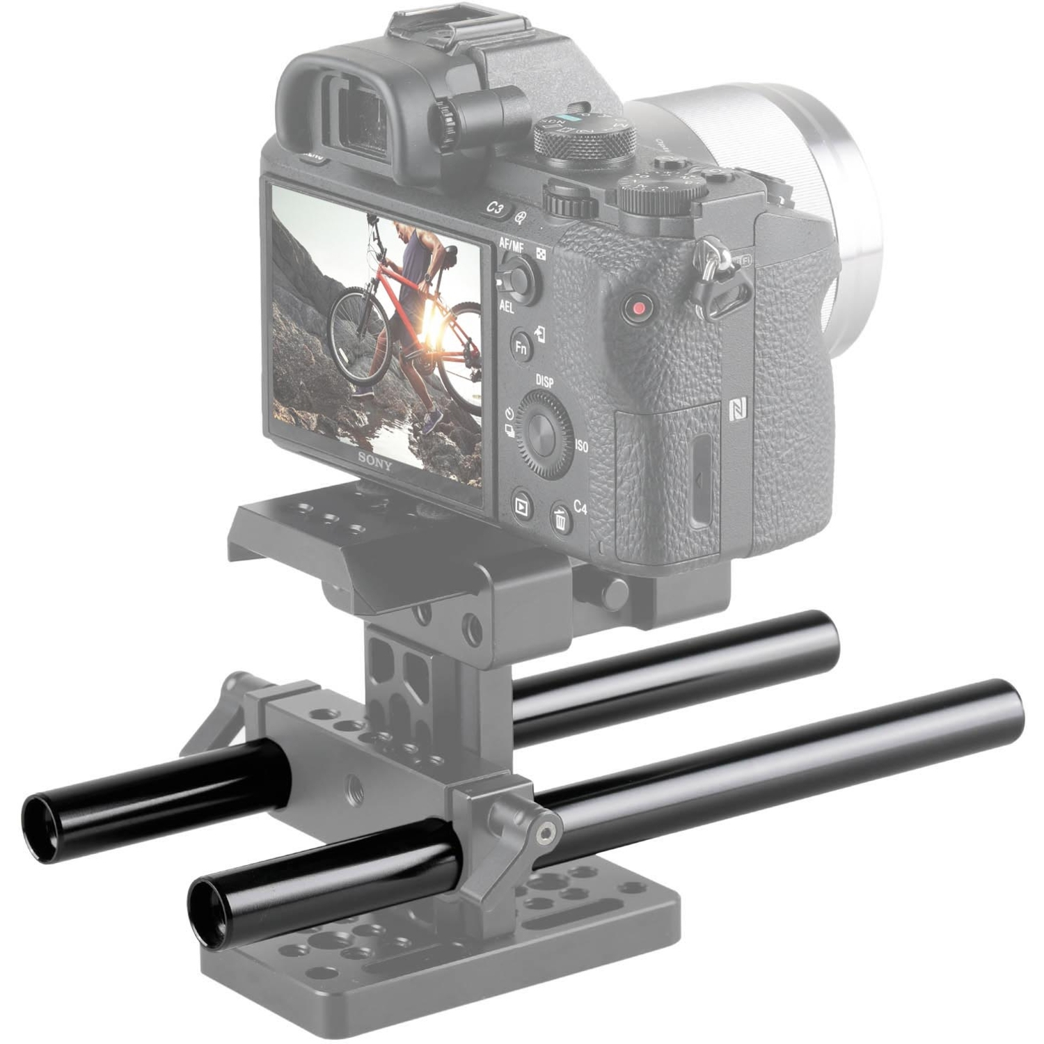 SmallRig 2-er Pack Aluminium-Rods, 15mm in Schwarz (M12-20cm) 8 inch 1051