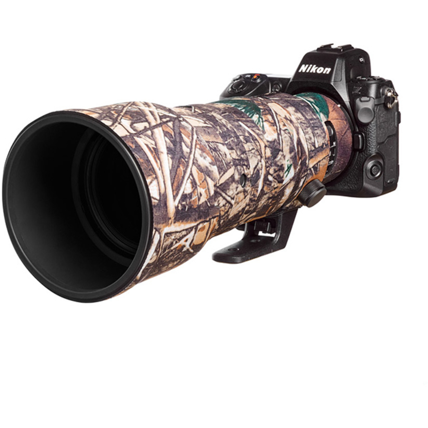 easyCover Lens Oak Objektivschutz für Nikon Z 400mm f/4.5 VR S Wald Camouflage