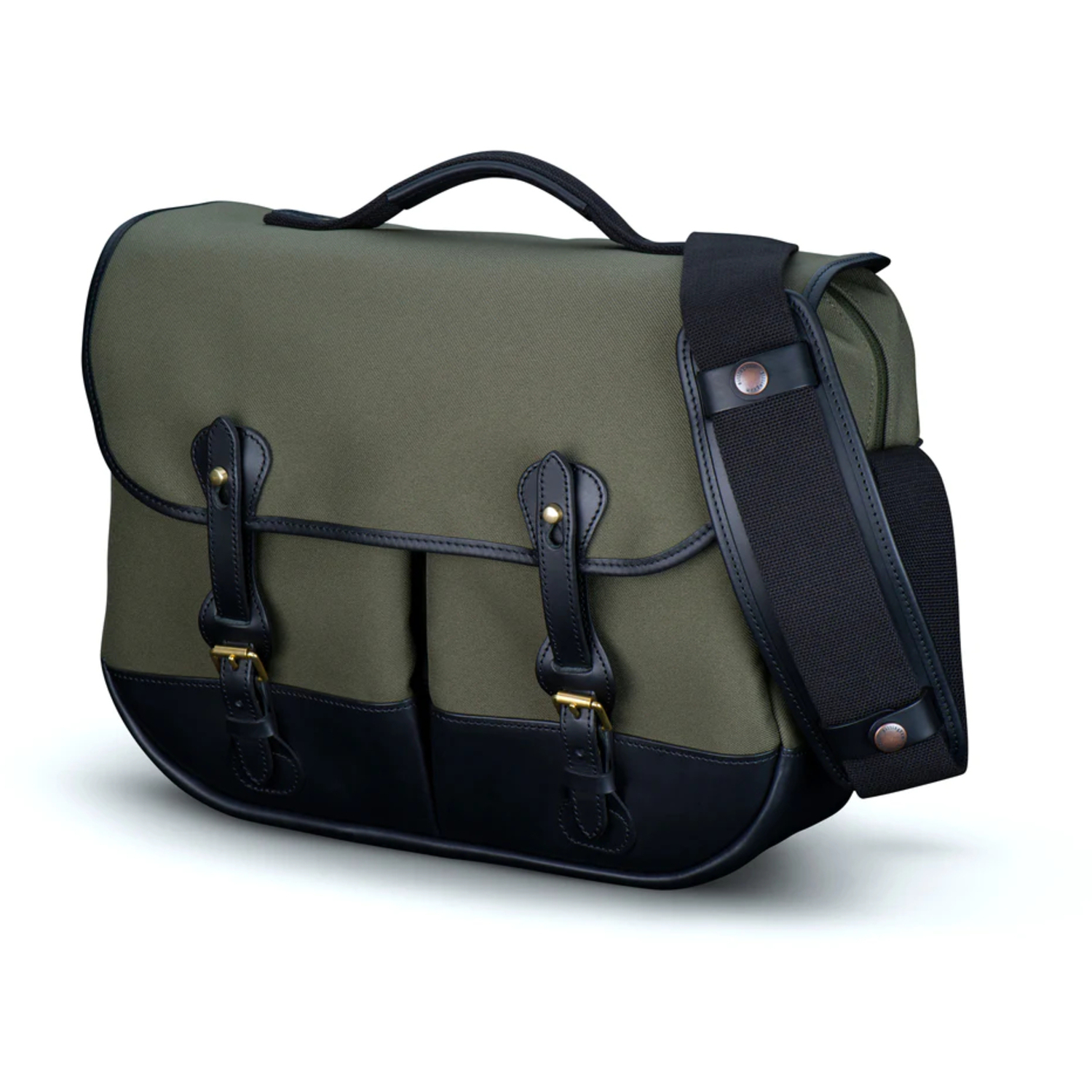 Billingham Eventer MKII Kameratasche Sage FibreNyte Schwarzes Leder