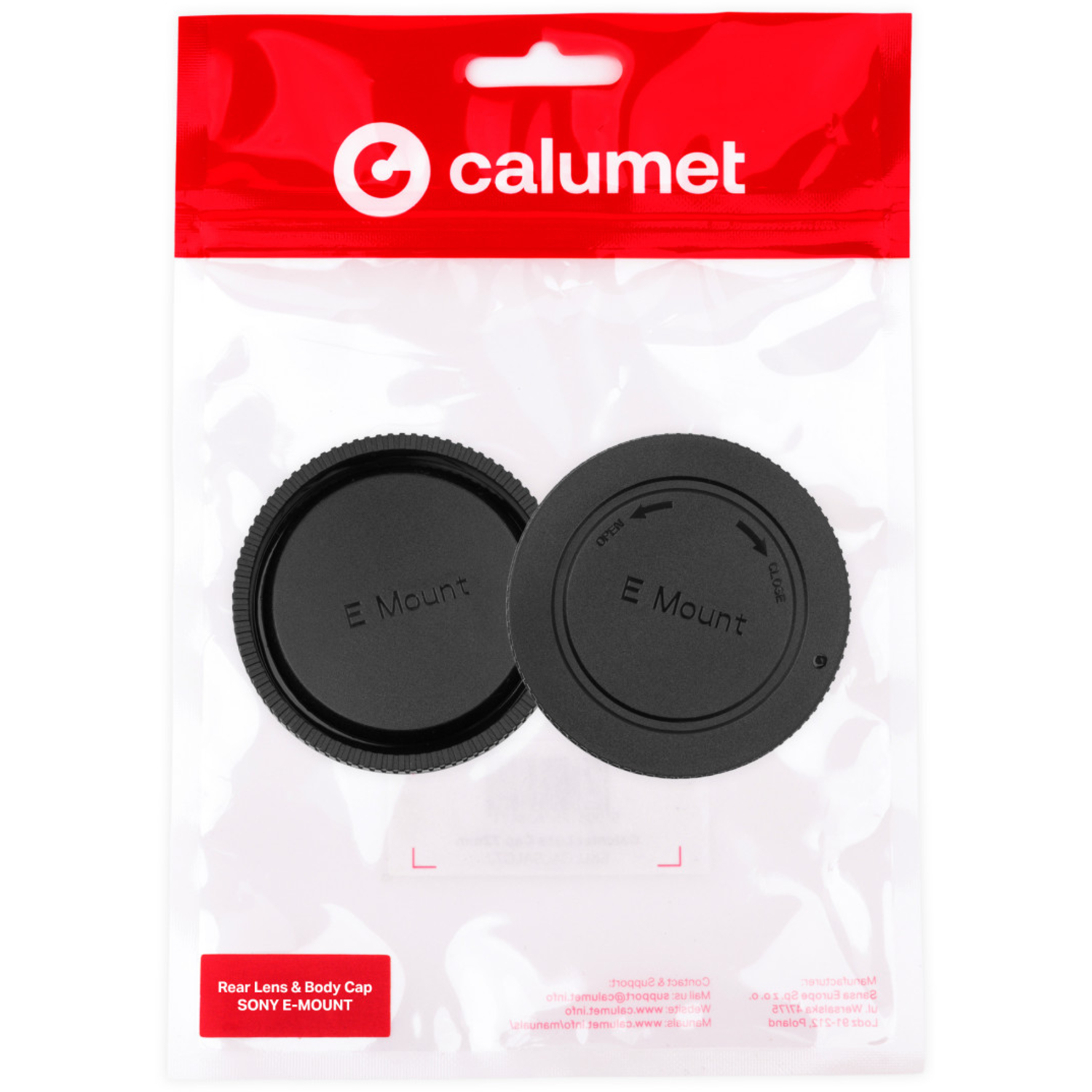 Calumet Objektiv- und Gehäusekappen-Set für Sony E-Mount