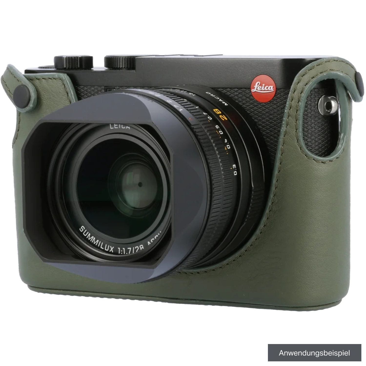 Artisan & Artist Leder-Halfcase LMB-Q123 oliv für Leica Q3, Q2, Q2 Monochrom und Q