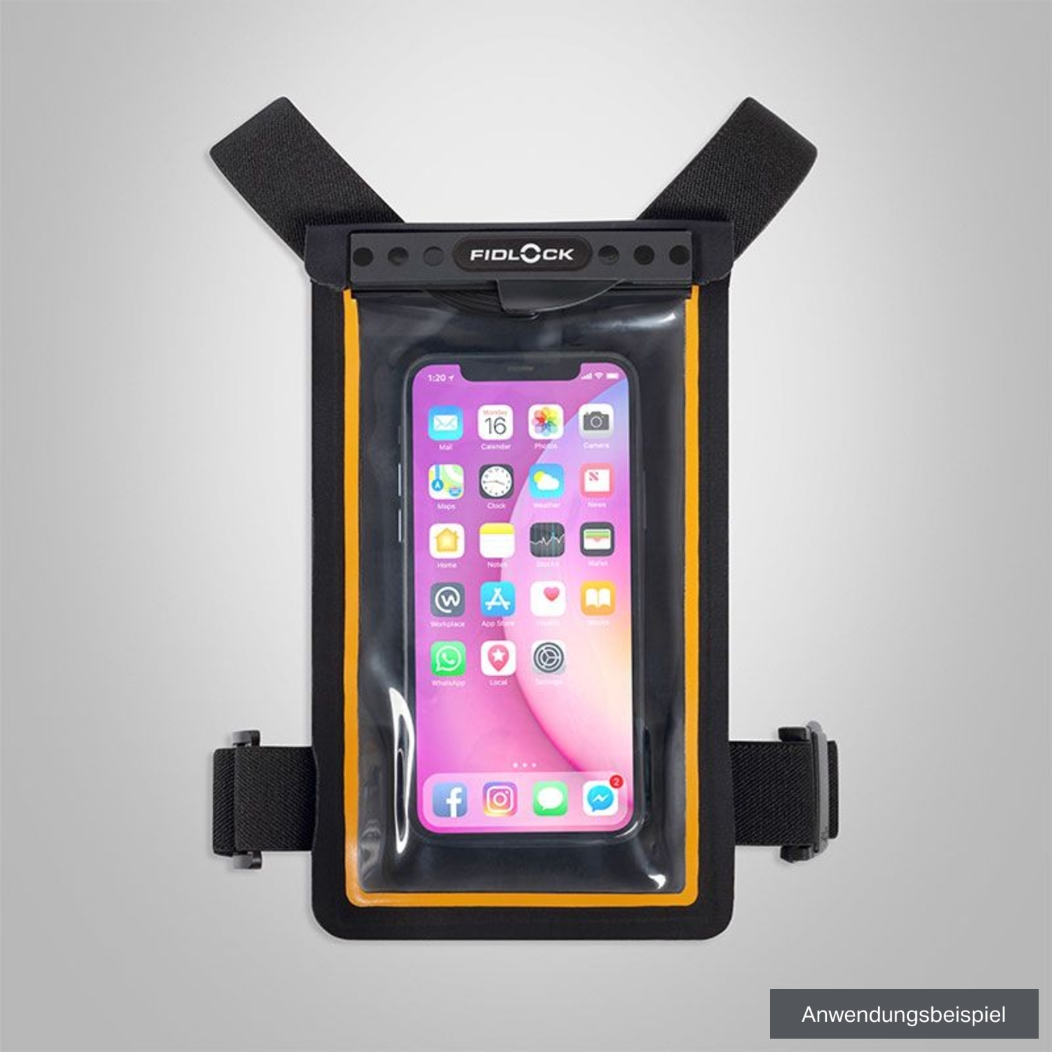 Fidlock HERMETIC Brusttasche, schwarz-orange