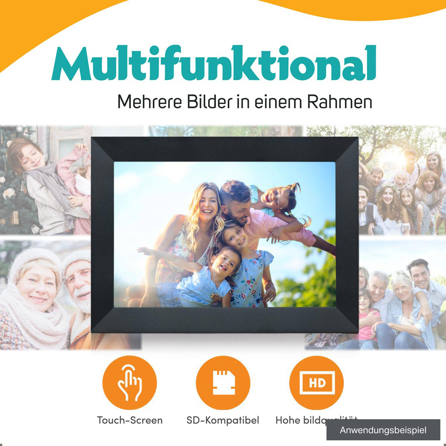 Pora&Co Digitaler Bilderrahmen WF-105T-T 10" schwarz