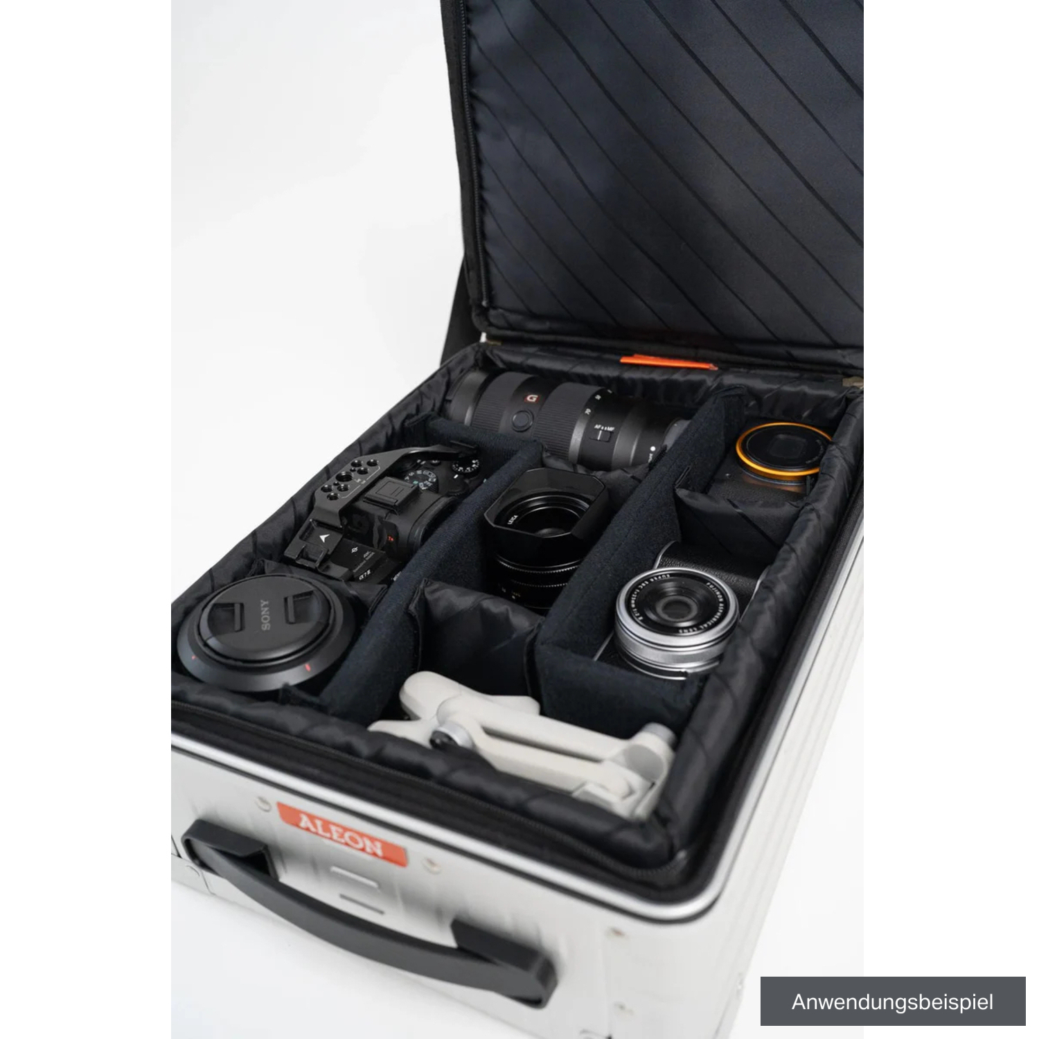 LOULEX-ALEON Fotorucksack 16" Hybrid 12L silber